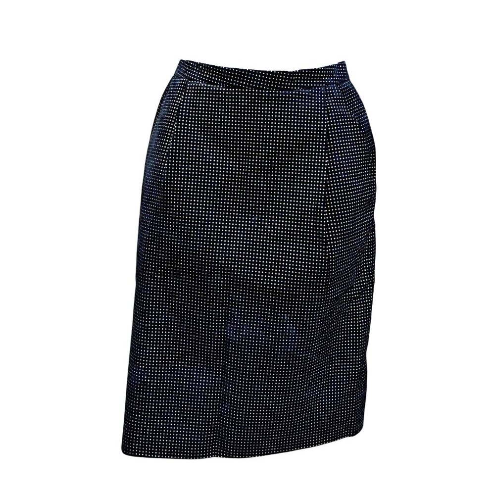 80s Lillie Rubin Black Leather Pencil Skirt Small Suede Adri New York 26" Waist
